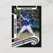 Baseball-Handelskarte lebhaft Silberschwarz Telefonnummerkarte (Vorderseite)