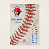 Baseball-Handelskarte mit blauen Streifen - Benutz (Rückseite)