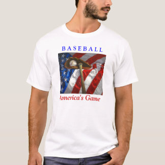 Baseball, Handschuh, Fledermaus und amerikanische  T-Shirt