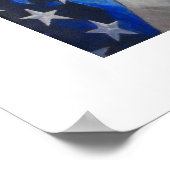 Baseball, Handschuh, Fledermaus und amerikanisches Poster (Ecke)