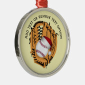 Baseball, Handschuh, Fledermäuse, Weihnachten Ornament Aus Metall (Rechts)