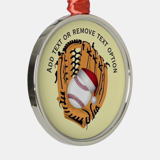Baseball, Handschuh, Fledermäuse, Weihnachten Ornament Aus Metall (Rechts)