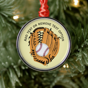 Baseball, Handschuh, Fledermäuse, Weihnachten Ornament Aus Metall