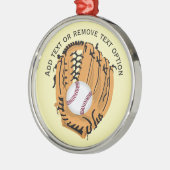 Baseball, Handschuh, Fledermäuse, Weihnachten Ornament Aus Metall (Links)