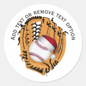 Baseball, Handschuh, Fledermäuse, Weihnachten Runder Aufkleber (Vorderseite)