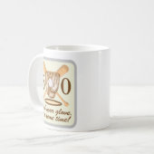 Baseball-Handschuh-Schläger-Themen-Männer-50. Gebu Kaffeetasse (Vorderseite Links)