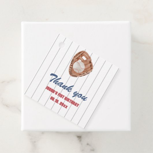 Baseball-Handschuh-Tag Geschenkanhänger (Beispiel)