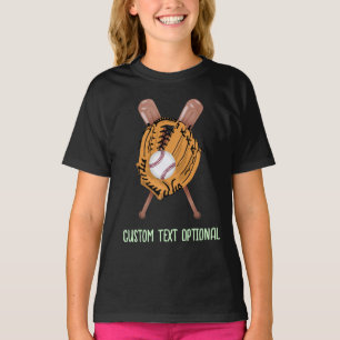 Baseball, Handschuh und Schläger T-Shirt