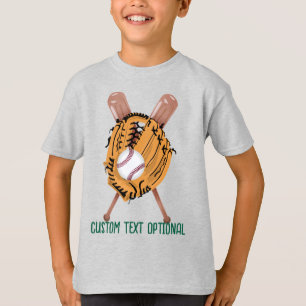 Baseball, Handschuh und Schläger T-Shirt
