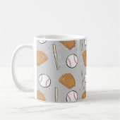 Baseball - Handschuhe, Bälle und Fledermäuse im gr Kaffeetasse (Links)