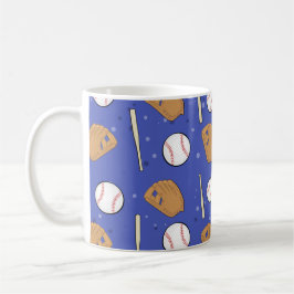 Baseball - Handschuhe, Bälle und Fledermäuse mit b Kaffeetasse