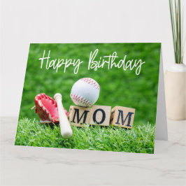 Baseball Happy Birthday Baseball Mama Mother Karte