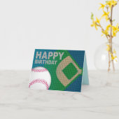 Baseball Happy Birthday Card Karte (Gelbe Blume)
