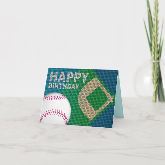 Baseball Happy Birthday Card Karte (Vorderseite)