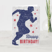 Baseball Happy Birthday Card mit laufendem Jungen Karte (Vorderseite)