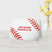 Baseball Happy Birthday Grandson-in-Law Card Karte (Gelbe Blume)