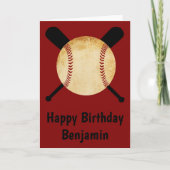 Baseball Happy Birthday Karte (Vorderseite)