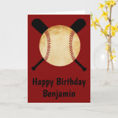 Baseball Happy Birthday Karte (Gelbe Blume)