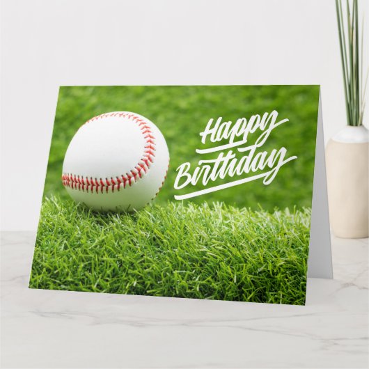 Baseball Happy Birthday Karte (Vorderseite)
