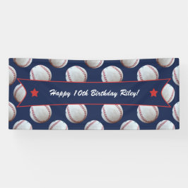 Baseball Happy Birthday Party Banner