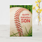 Baseball Happy Birthday Son Card Karte (Gelbe Blume)