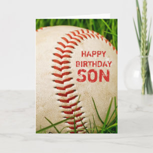 Baseball Happy Birthday Son Card Karte