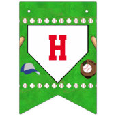 Baseball Happy Birthday Wimpelkette (Zweite Fahne)