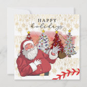 Baseball Happy Holidays Weihnachten für Spieler Ho (Vorderseite)