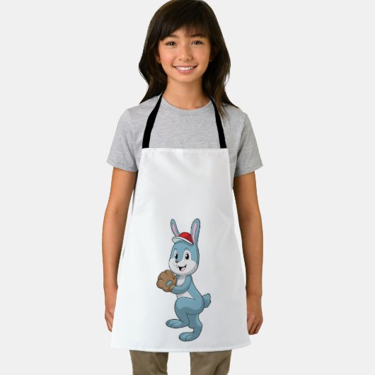 Baseball-Hase mit Baseball-Handschuh Schürze (Insitu)