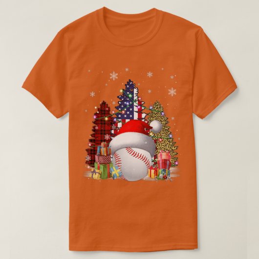Baseball Hat Santa Flag Us Buffalo Kariert Leopard T-Shirt (Design vorne)