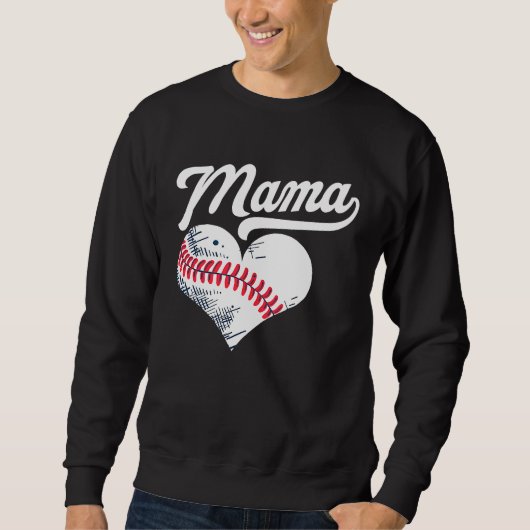 Baseball heart for baseball moms sweatshirt (Vorderseite)
