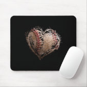 Baseball Heart Happy Valentines Day Baseball Boy G Mousepad (Mit Mouse)
