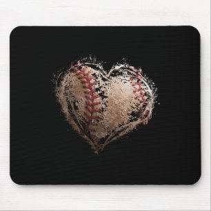 Baseball Heart Happy Valentines Day Baseball Boy G Mousepad