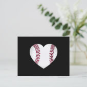 Baseball Heart Postkarte (Stehend Vorderseite)