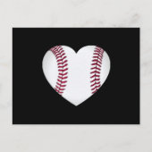Baseball Heart Postkarte (Vorderseite)