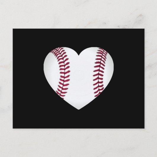 Baseball Heart Postkarte (Vorderseite)