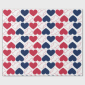 Baseball Heart Wrapping Paper Geschenkpapier (Flach)