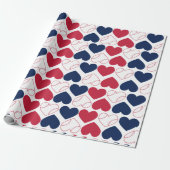 Baseball Heart Wrapping Paper Geschenkpapier (Ungerollt)