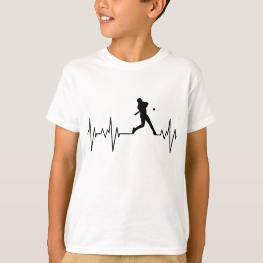 Baseball Heartbeat Kid T-Shirt (Vorderseite)