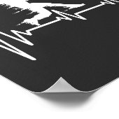 Baseball Heartbeat lustige Baseball-Spieler Poster (Ecke)