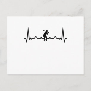 Baseball Heartbeat Sportgeschenke Postkarte