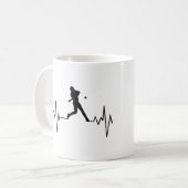 Baseball Heartbeat-Tasse Kaffeetasse (Vorderseite Links)