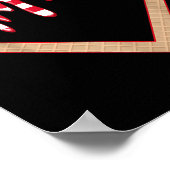 Baseball-Heimplate-Drip-Jungen-Eiscreme-US-Flagge  Poster (Ecke)