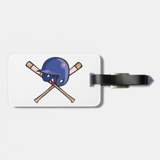 Baseball Helm und Fleet Sports Gepäckanhänger (Rückseite horizontal)