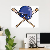Baseball Helm und Fleet Sports Poster (Heimbüro)