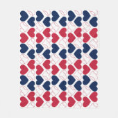 Baseball-Herz Fleecedecke (Vorderseite)