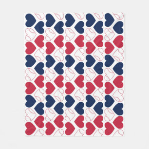 Baseball-Herz Fleecedecke