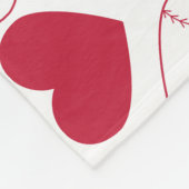Baseball-Herz Fleecedecke (Ecke)
