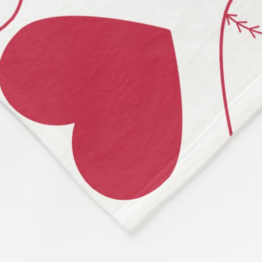 Baseball-Herz Fleecedecke (Ecke)