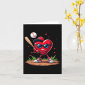 Baseball Herz Funny Valentinstag Design Baseball Karte (Gelbe Blume)